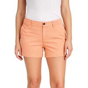 Market & Spruce Coral Chino Shorts NWT Size 16 Mid Rise Stretch Cotton Pockets